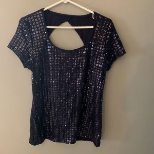 White House Black Market Sequined Top - Like New Size Large